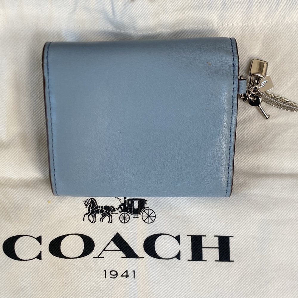 Coach colorblock Turnlock wallet in Coneflower - Picture 2 of 9